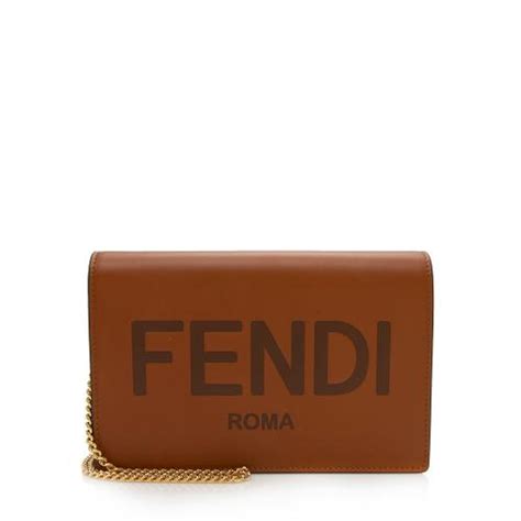 small fendi leather goods|fendi leather wallet on chain.